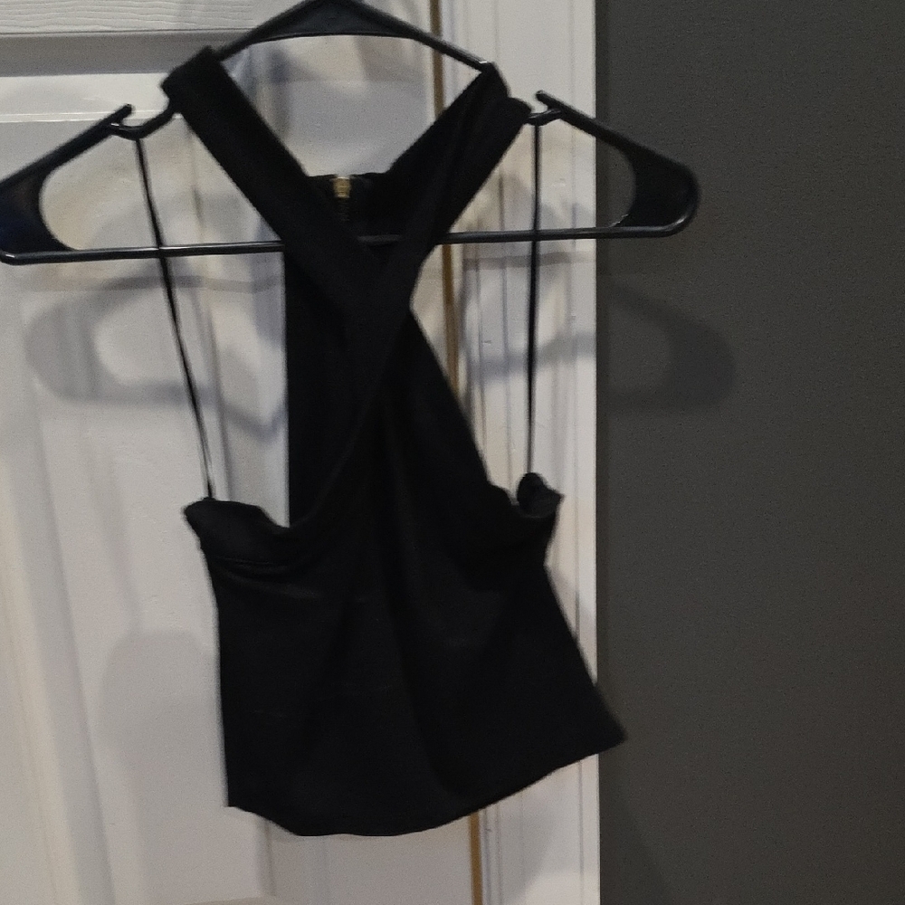 Black Halter Top